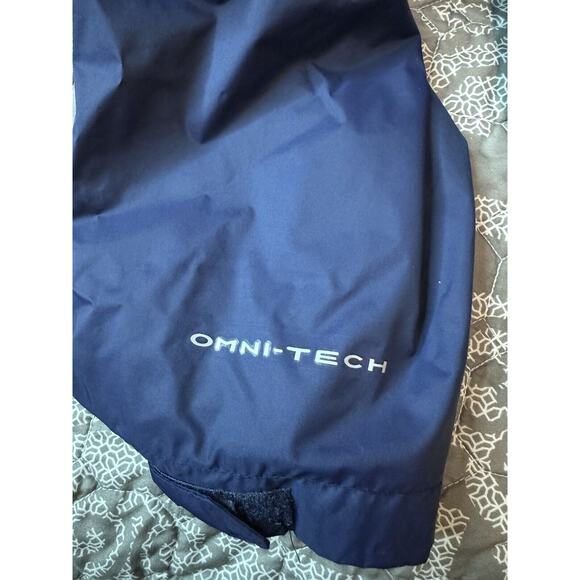 Columbia Omni Tech Jacket Size 4X Navy Zip Rain Coat - Picture 7 of 10